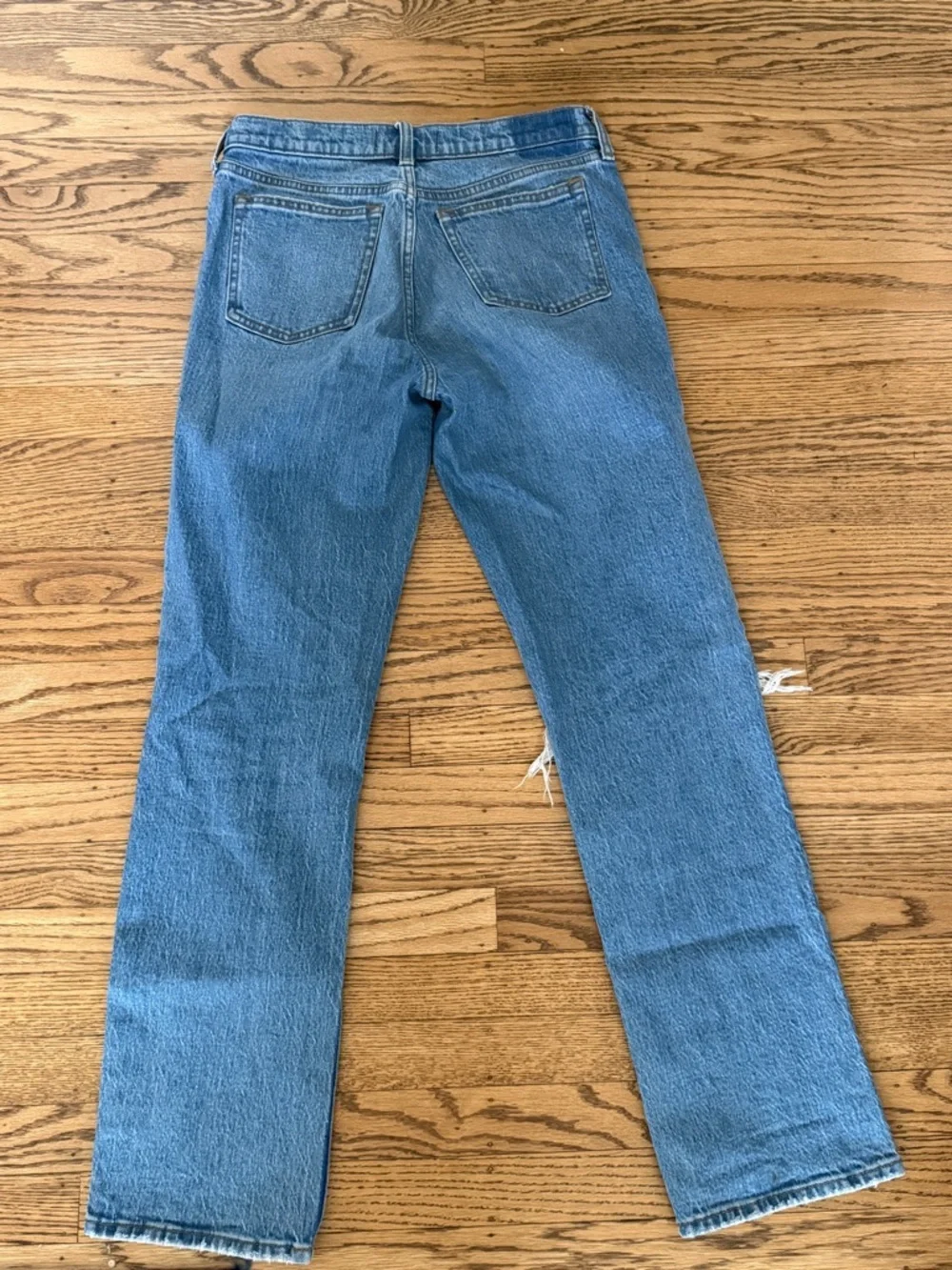 Abercrombie & Fitch Light Blue Mid- Rise 90s Straight Jeans 26R - Picture 4 of 4